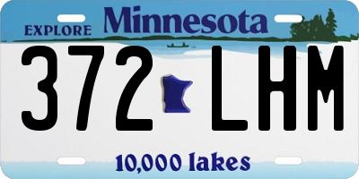 MN license plate 372LHM