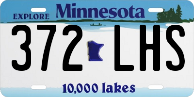 MN license plate 372LHS