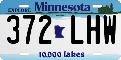 MN license plate 372LHW