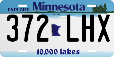 MN license plate 372LHX