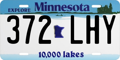 MN license plate 372LHY