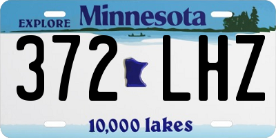MN license plate 372LHZ