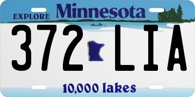 MN license plate 372LIA
