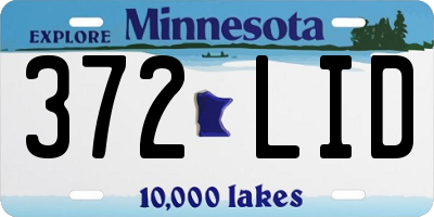 MN license plate 372LID