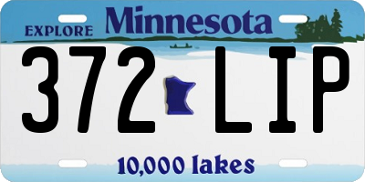 MN license plate 372LIP