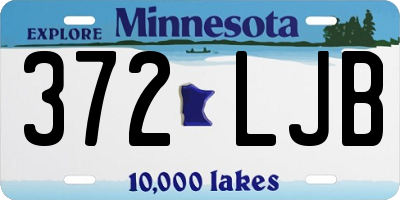 MN license plate 372LJB