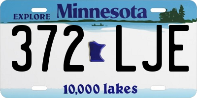 MN license plate 372LJE
