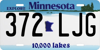 MN license plate 372LJG