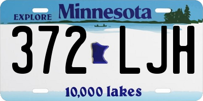 MN license plate 372LJH