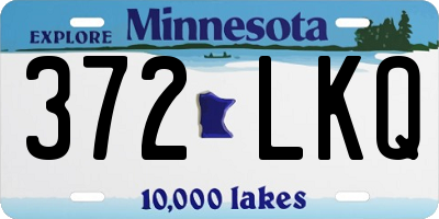 MN license plate 372LKQ