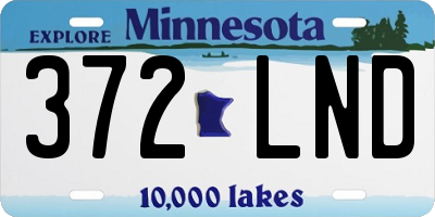 MN license plate 372LND