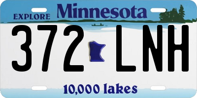 MN license plate 372LNH