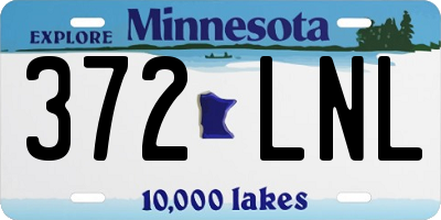 MN license plate 372LNL
