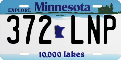 MN license plate 372LNP
