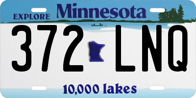 MN license plate 372LNQ