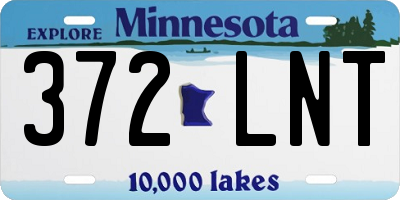 MN license plate 372LNT