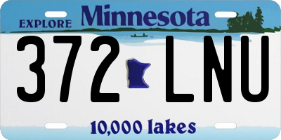 MN license plate 372LNU
