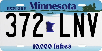 MN license plate 372LNV