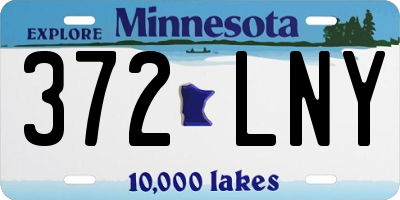 MN license plate 372LNY