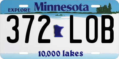 MN license plate 372LOB