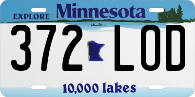 MN license plate 372LOD