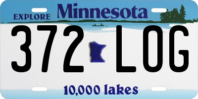 MN license plate 372LOG