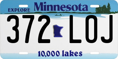 MN license plate 372LOJ