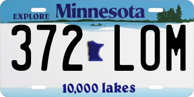 MN license plate 372LOM