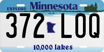 MN license plate 372LOQ