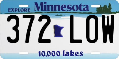 MN license plate 372LOW