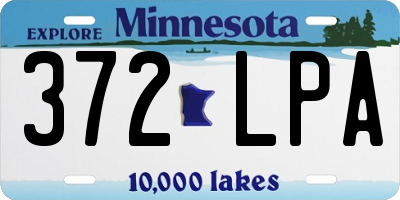 MN license plate 372LPA