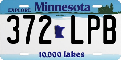 MN license plate 372LPB