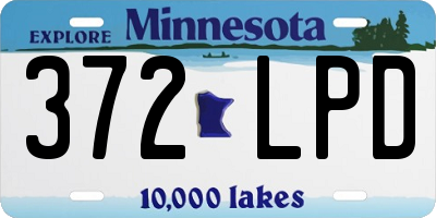 MN license plate 372LPD