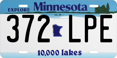 MN license plate 372LPE