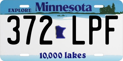 MN license plate 372LPF