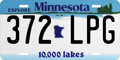 MN license plate 372LPG