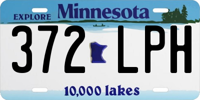 MN license plate 372LPH