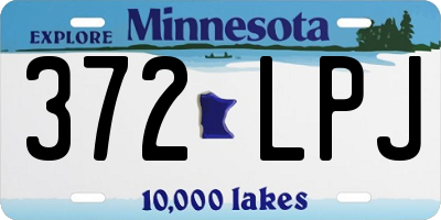 MN license plate 372LPJ