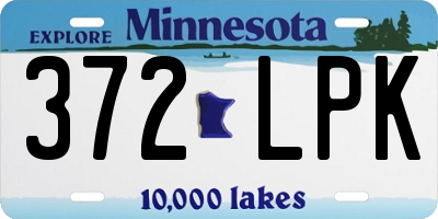 MN license plate 372LPK