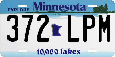 MN license plate 372LPM