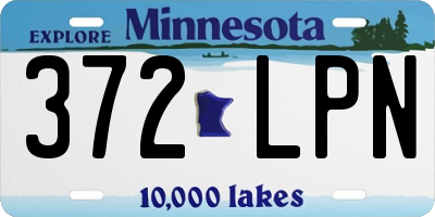 MN license plate 372LPN