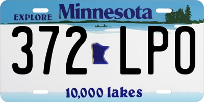 MN license plate 372LPO