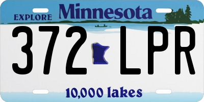 MN license plate 372LPR