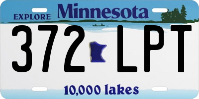 MN license plate 372LPT