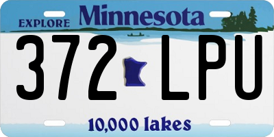 MN license plate 372LPU