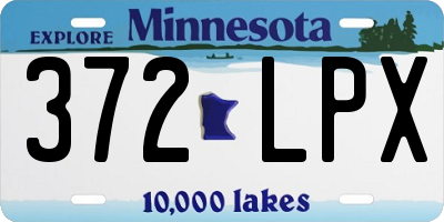 MN license plate 372LPX