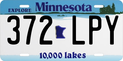 MN license plate 372LPY