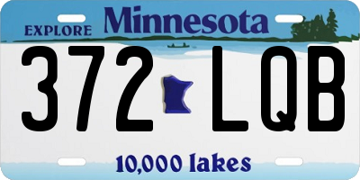 MN license plate 372LQB