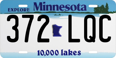 MN license plate 372LQC