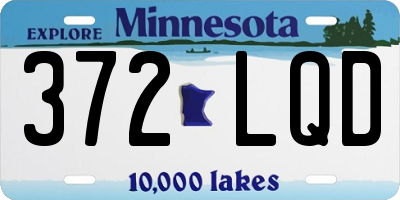 MN license plate 372LQD